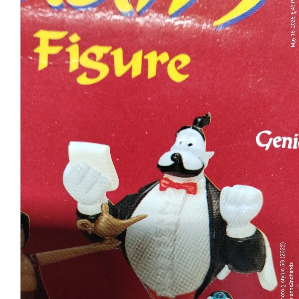Disney Aladdin Genie Tuxedo‎ Collectible Figure Mattel Vintage 90s New Sealed